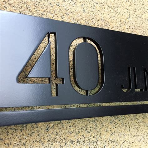 custom metal cut out house address|metal address signs.